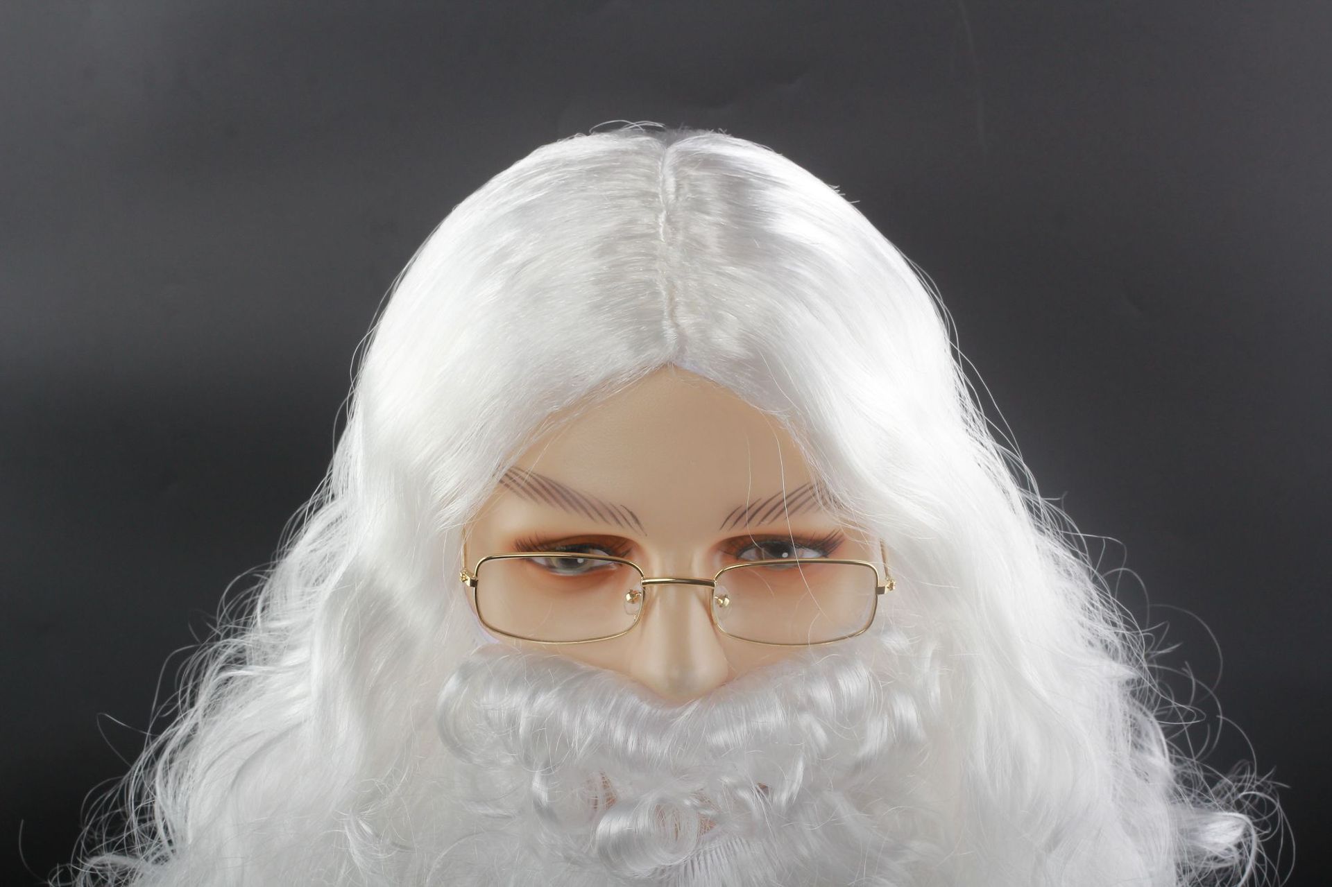 Sada paruka a vousy mikuláš s čepicí a kostýmem_voghion.com