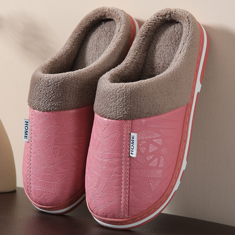 Pantuflas de Algodón Térmicas de Peluche para Casa de Invierno