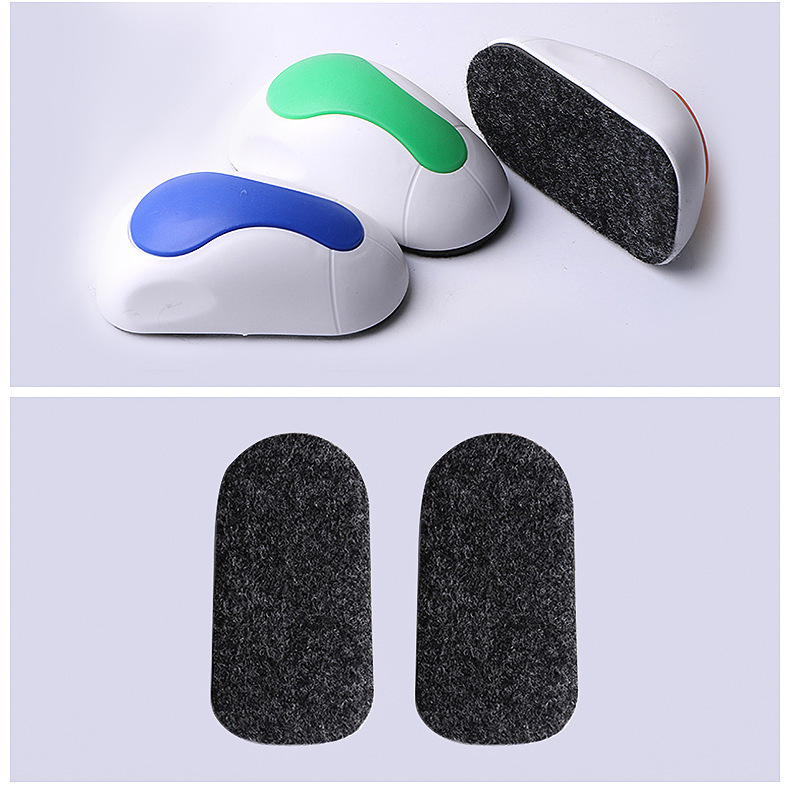 厂家批发办公文教鼠标板擦 塑料板擦一件代发 磁性板擦毛毡白板擦详情4