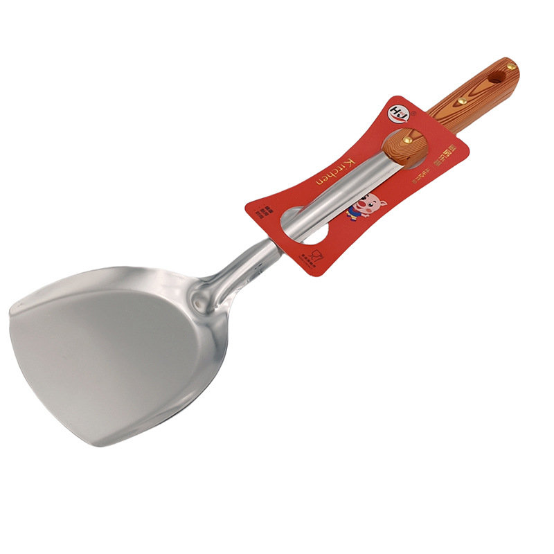 L3232 2,0 grano de madera tres Ding pala espátula hogar pala de cocina utensilios de cocina espátula protectora pala de freír