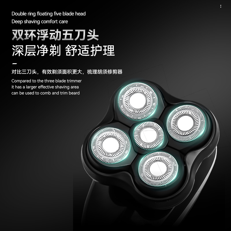 Kemei Kemei afeitador eléctrico de 5 cabezas KM-T378 afeitador eléctrico nuevo impermeable afeitador de hombre