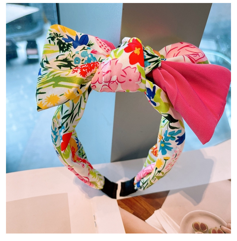 Fashion Big Flower Color Matching Headband display picture 15