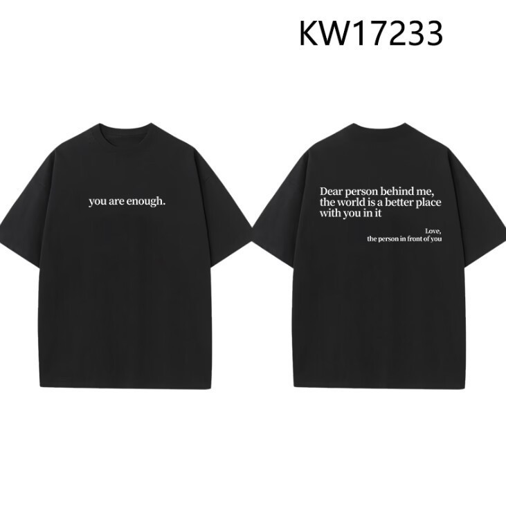 Verano Y2K tops de mujer casual retro de manga corta niña suelta cuello redondo camiseta negra Pedido mínimo de una pieza