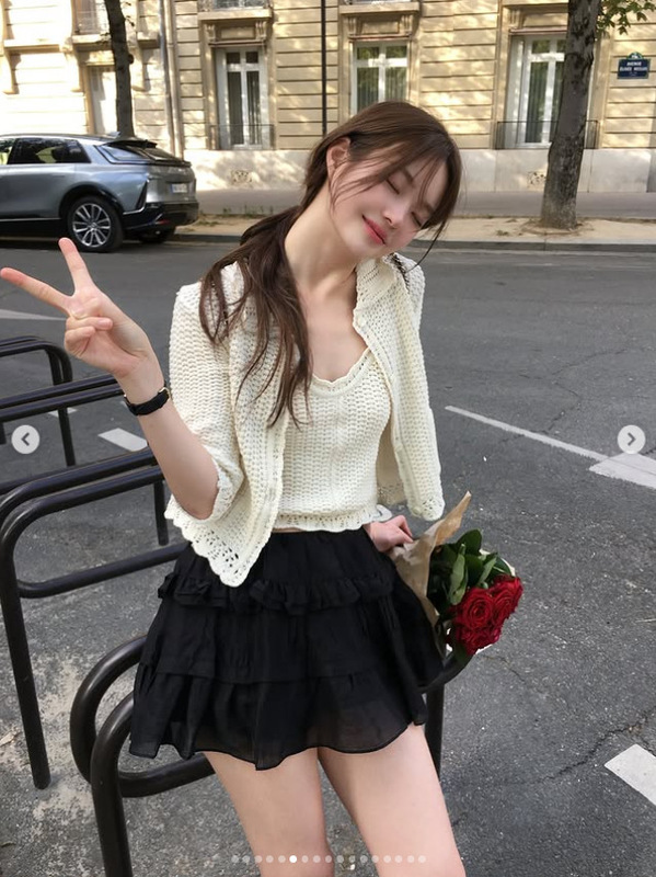 跨境 2025秋冬韩国ins针织小吊带背心+中袖开衫毛衣外套两件套女|undefined