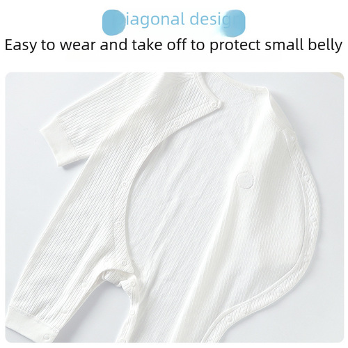 Baby Spring All-in-One Bodysuit Pure Cotton Boneless Slim Long-Sleeve Baby Hati Climbing Suit Newborn Clothes Early Autumn Item