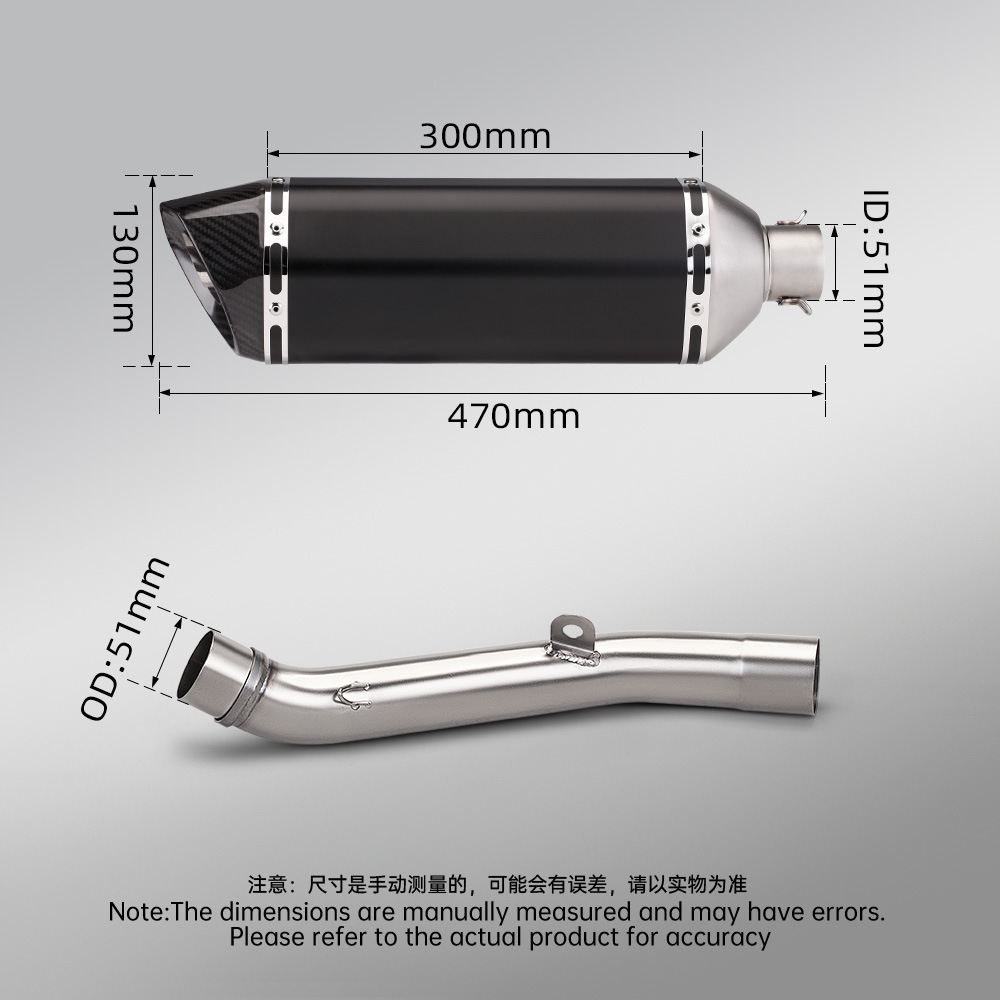 Suitable for Z800 stainless steel mid-section exhaust pipe and tail-section muffler set, Scorpio SC Dream Star tail-section exhaust