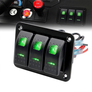 Car ship rocker switch panel waterproof rocker switch panel 12-24VDC with LED light combination switch