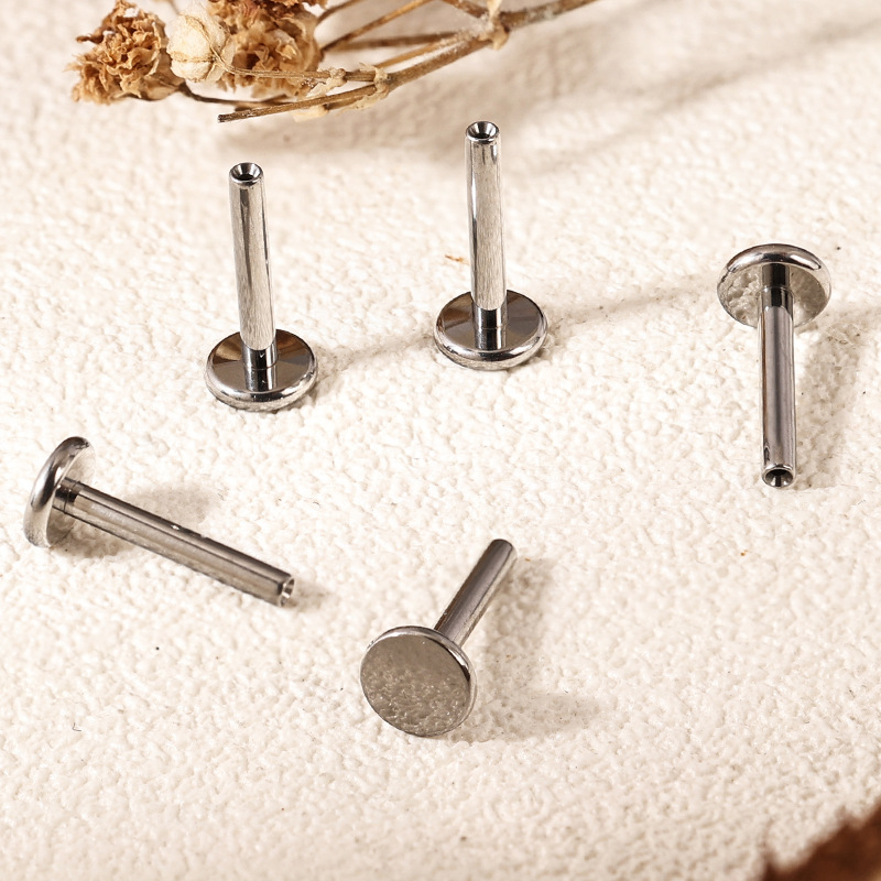 Labret piercing jewelry detail image