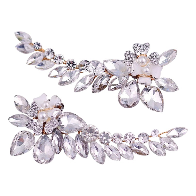 Youlapan zapatos de boda de Europa y América accesorios zapatos extraíbles flor zapatos de tacón alto decoración superficial rhinestone agujero zapatos zapato hebilla HX35