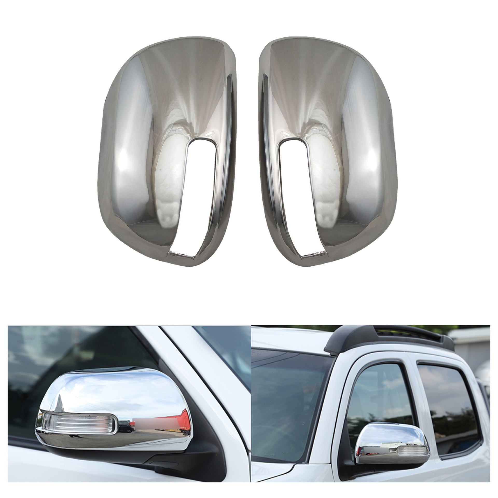 Para Tacoma Modificación Cobertura de espejo retrovisor de fibra de carbono + cubierta de mango Adjunto 05 - 15 Tacoma