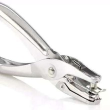 银色全金属打孔钳单孔打孔机检票器6mm圆形孔塑料活页纸张打孔器