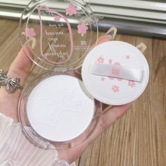 xixi靚顏清透霧感粉餅 清爽服帖遮瑕持妝防水防汗不脫妝定妝粉餅