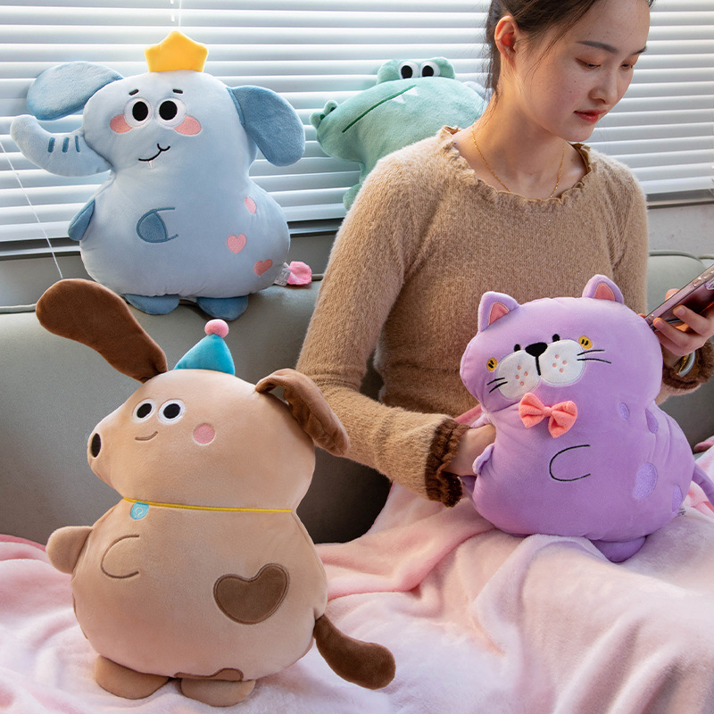 Dual-purpose colchón de almohada transfronteriza, manta de almohada de vehículo, manta de franela 2 en 1, almohada de siesta gruesa