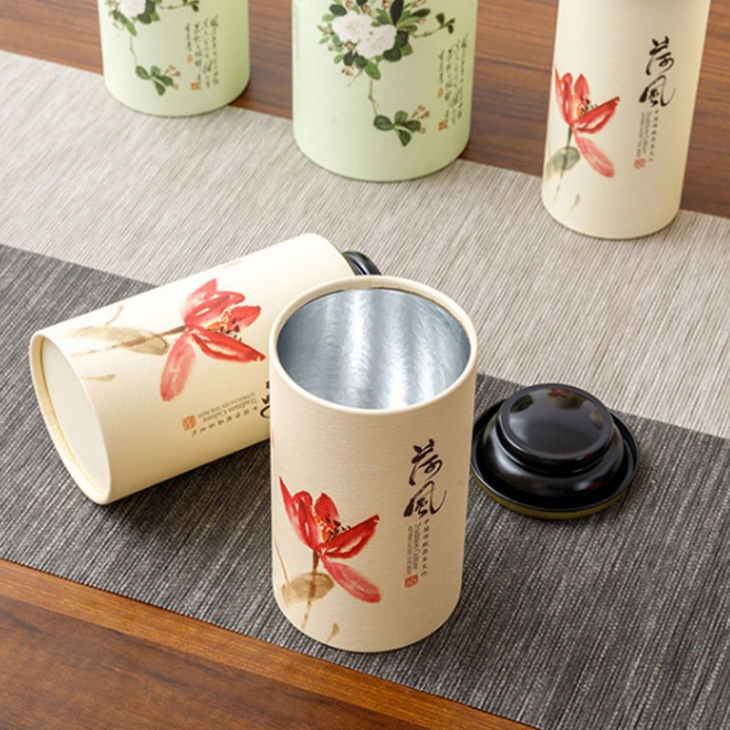 【包邮】通用茶叶罐纸罐茶叶包装礼盒空盒便携环保茶叶筒红绿茶装