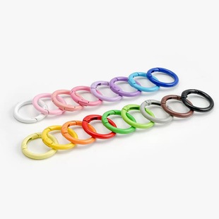 Factory Direct Sales Spot Painted Zinc Alloy Color Spray Paint Handmade Jewelry Accessories Key Ring Key Chain Spring Buckle