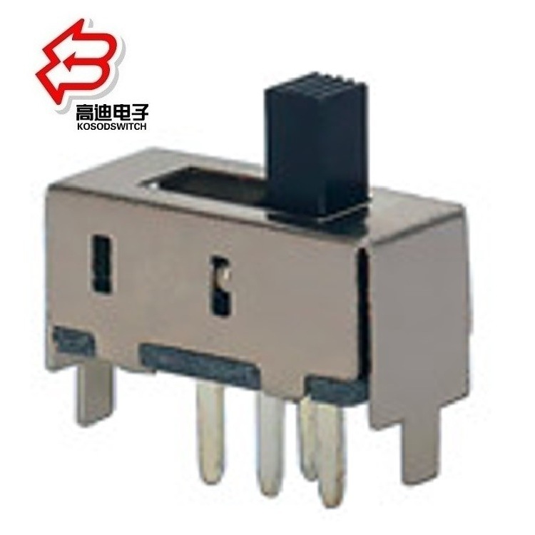 批发双排6脚两位拨动开关 立式两档滑动开关 竖拨2档拨码开关