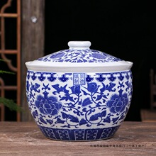 景德镇//斤猪油罐米桶米缸防潮防虫带盖家用油缸水缸陶明微陶瓷无