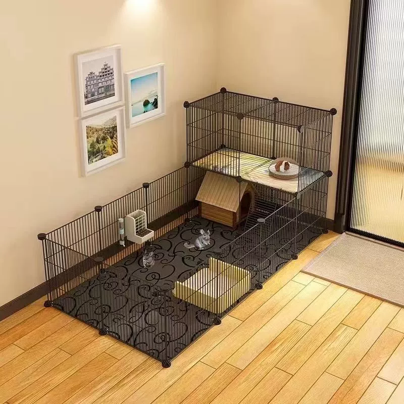 Клетка Тоторо для маленьких домашних животных шифровальная клетка с туалетом трехслойная клетка для белок морская свинка голландская свинья негабаритная вилла клетка для кошек