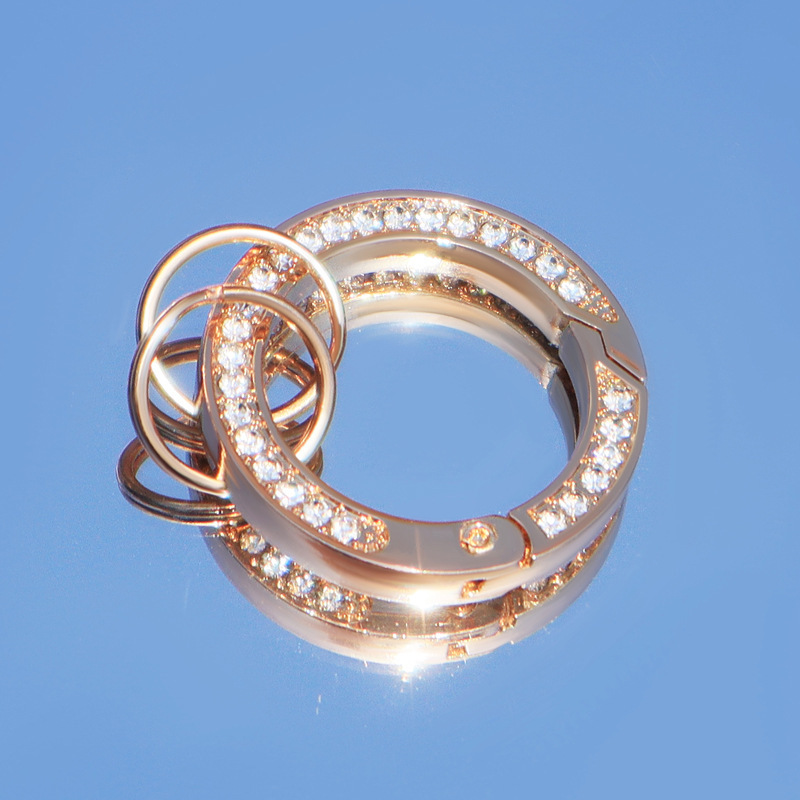 Diamond spring ring car key ring diamond keychain creative gift creative diamond ring small jewelry manufacturers wholesale Diamond spring ring car key ring diamond keychain creative gift creative diamond ring small jewelry manufacturers wholesale