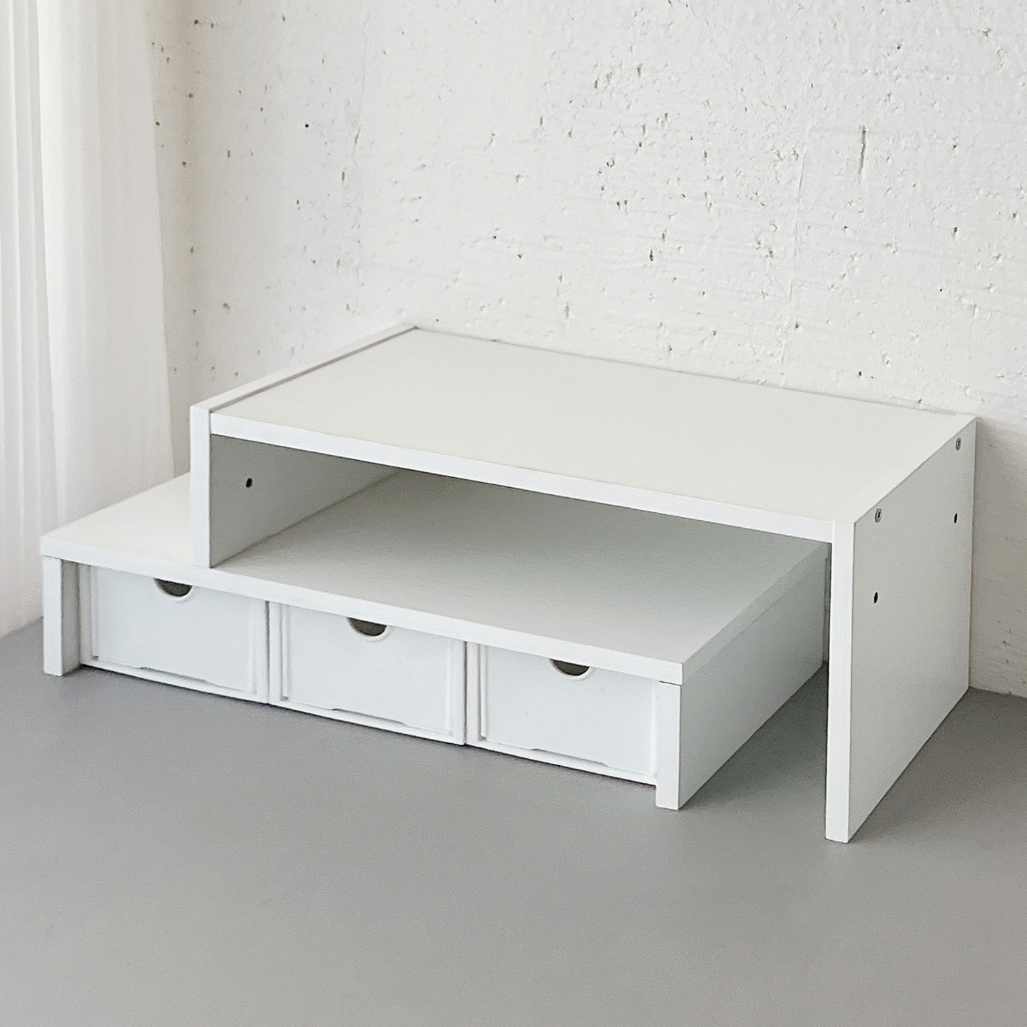 Desktop Heightening Stand Dormitory Desk Drawer-Type Storage Rack Desktop Storage Box Laptop Monitor Riser