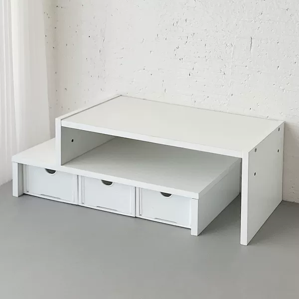 Desktop Heightening Stand Dormitory Desk Drawer-Type Storage Rack Desktop Storage Box Laptop Monitor Riser