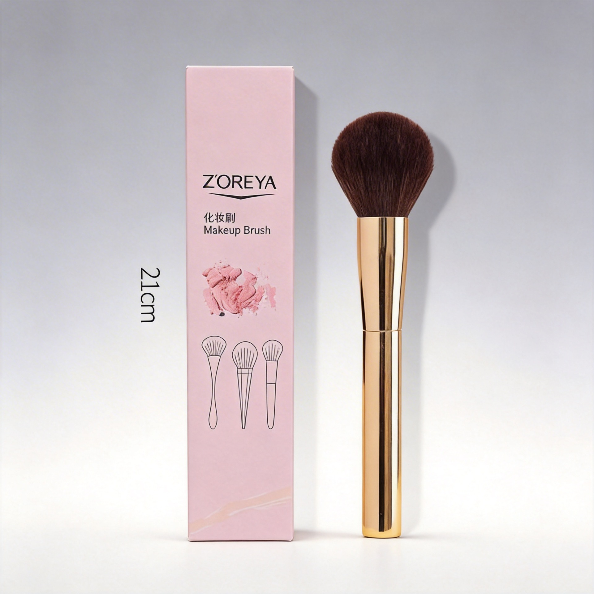 Transfronterizo al por mayor de pelo de nylon de Oro miel cepillo de maquillaje herramientas de belleza cepillo de maquillaje único Cepillo suelto grande