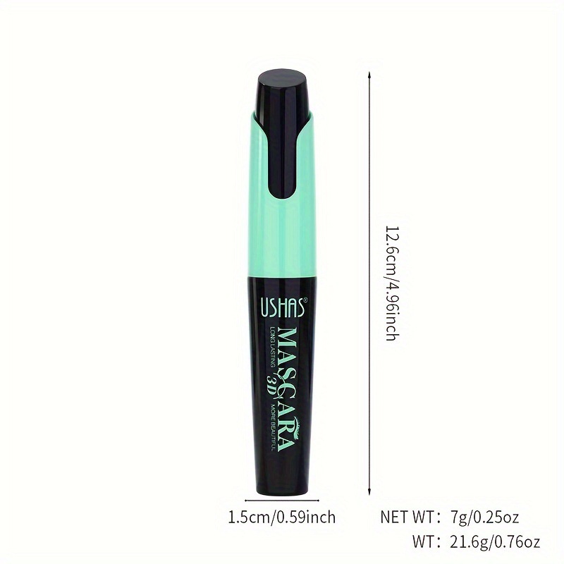 USHAS rímel a prueba de agua a prueba de sudor sin manchas, largo y grueso MA1073