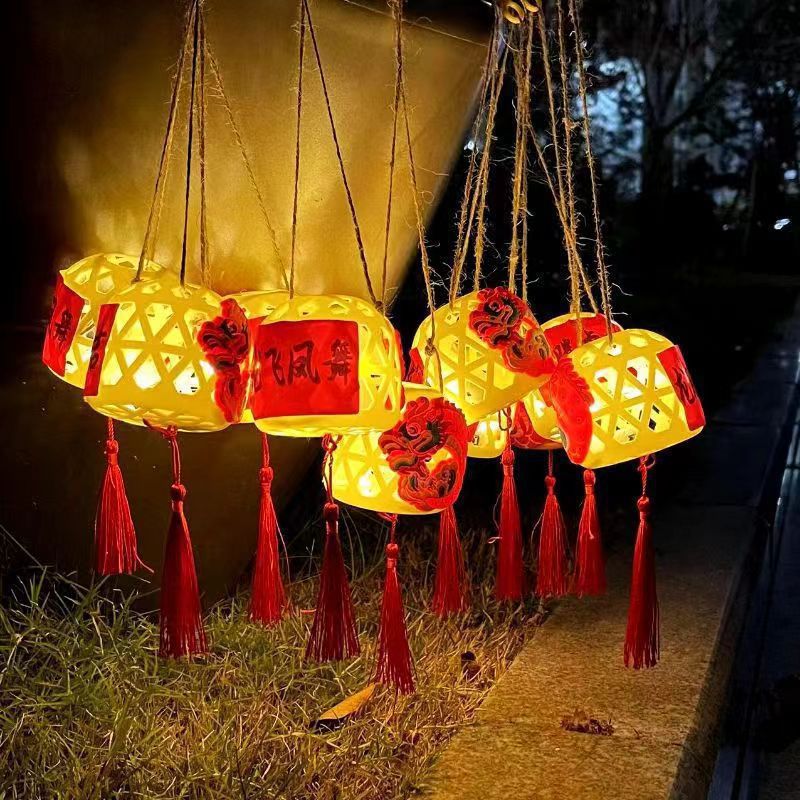 软胶仿古云龙灯笼仿竹编龙年新款春节端午爆款古风摆地摊夜市批发