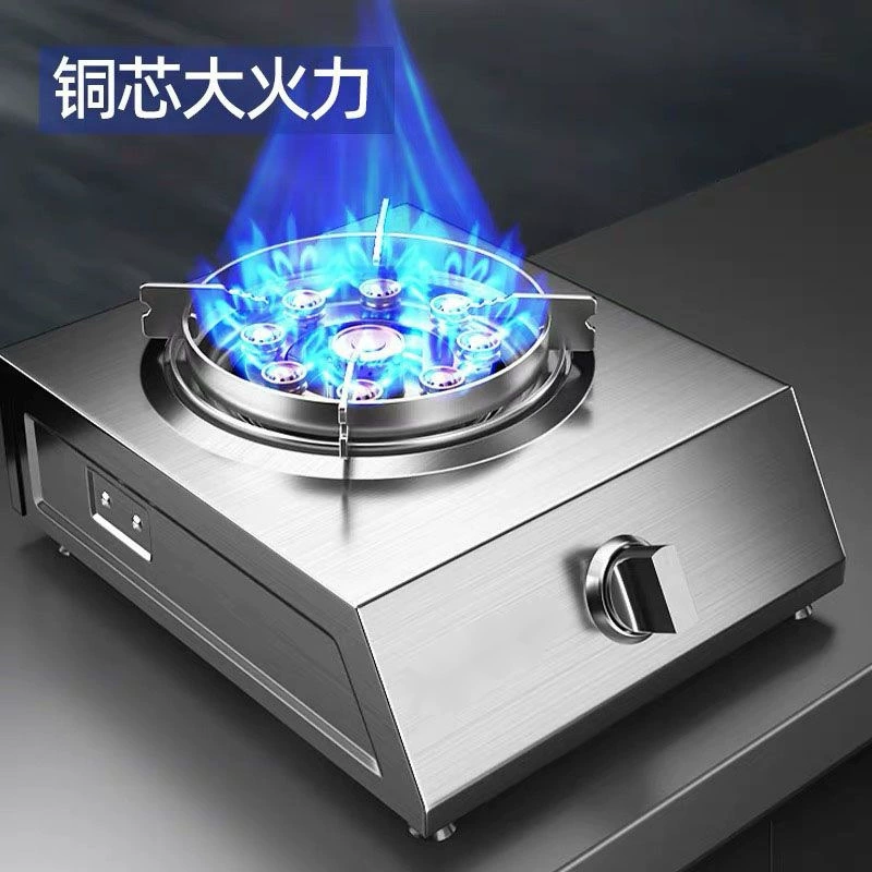Однобортная газовая плита (Zhenyun) K89 K09 K08, нержавеющая сталь, таймер, комплектование бутильной или природной газ,