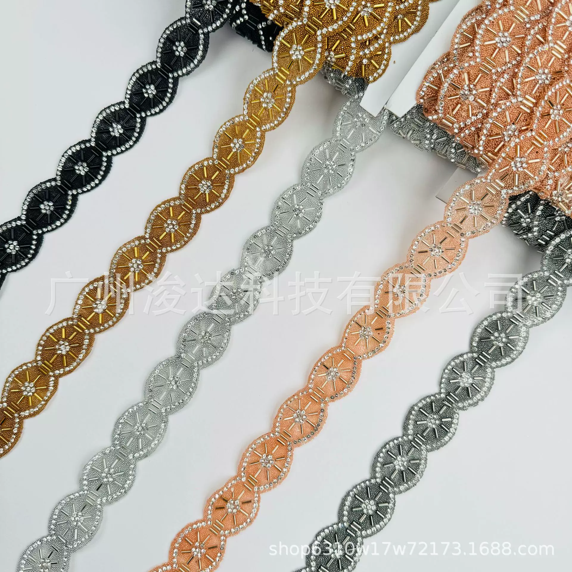 厂家批发烫钻管珠DIY服装辅料配饰装饰材料珠管条码女士腰带饰品