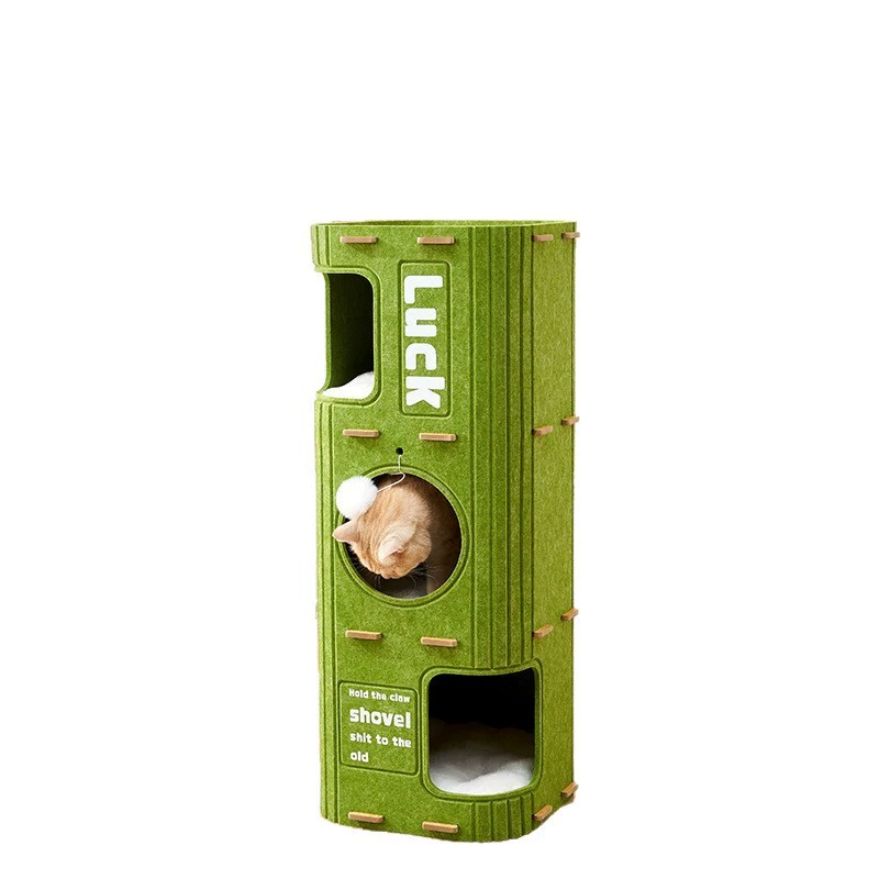 Г跨-border 滑猫 лазан frame integrated multi-layer cat nest cat tree hole cat scratching board shelter house multi-cat family cat villa cat nest