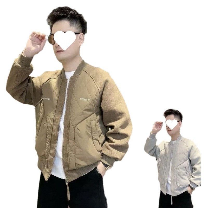 가을과 겨울 남자 누빔안감 바느질 자수 야구 칼라면 패딩 재킷 유행 올 매치 콜드 방지 따뜻한 재킷