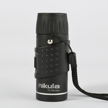 厂家批发7X18双调焦微光夜视尼古拉小哨兵单筒便携式袖珍望远镜