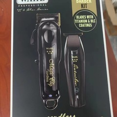 国産Wahlコードレス理髪師コンビネーションブラックマジッククランプとディテールトリマー302539
