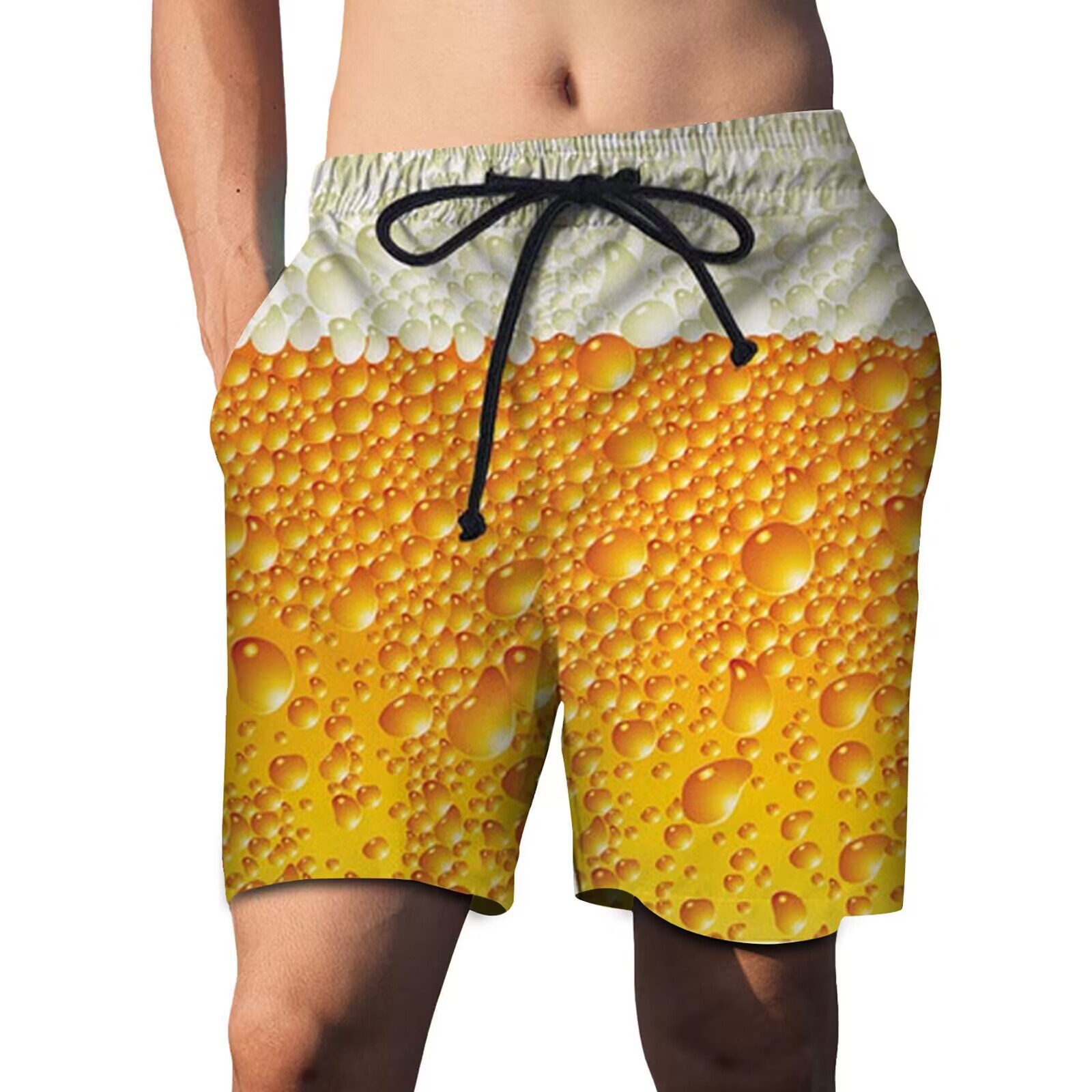 Mais vendidos calças retas com impressão digital de letras 3D, moda praia, shorts casuais masculinos de verão_voghion.com