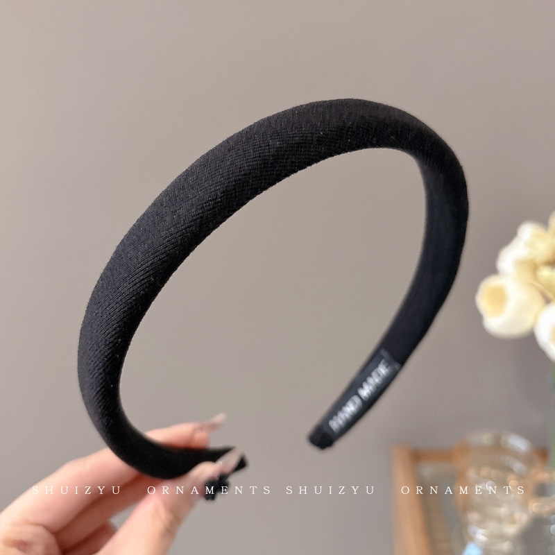 Brazo de cabello negro plegado para mujeres retro francés alto cráneo de borde ancho brazo de cabello de compresión para el cabello Bundle para el cabello fuera de la guarnición universal image 35