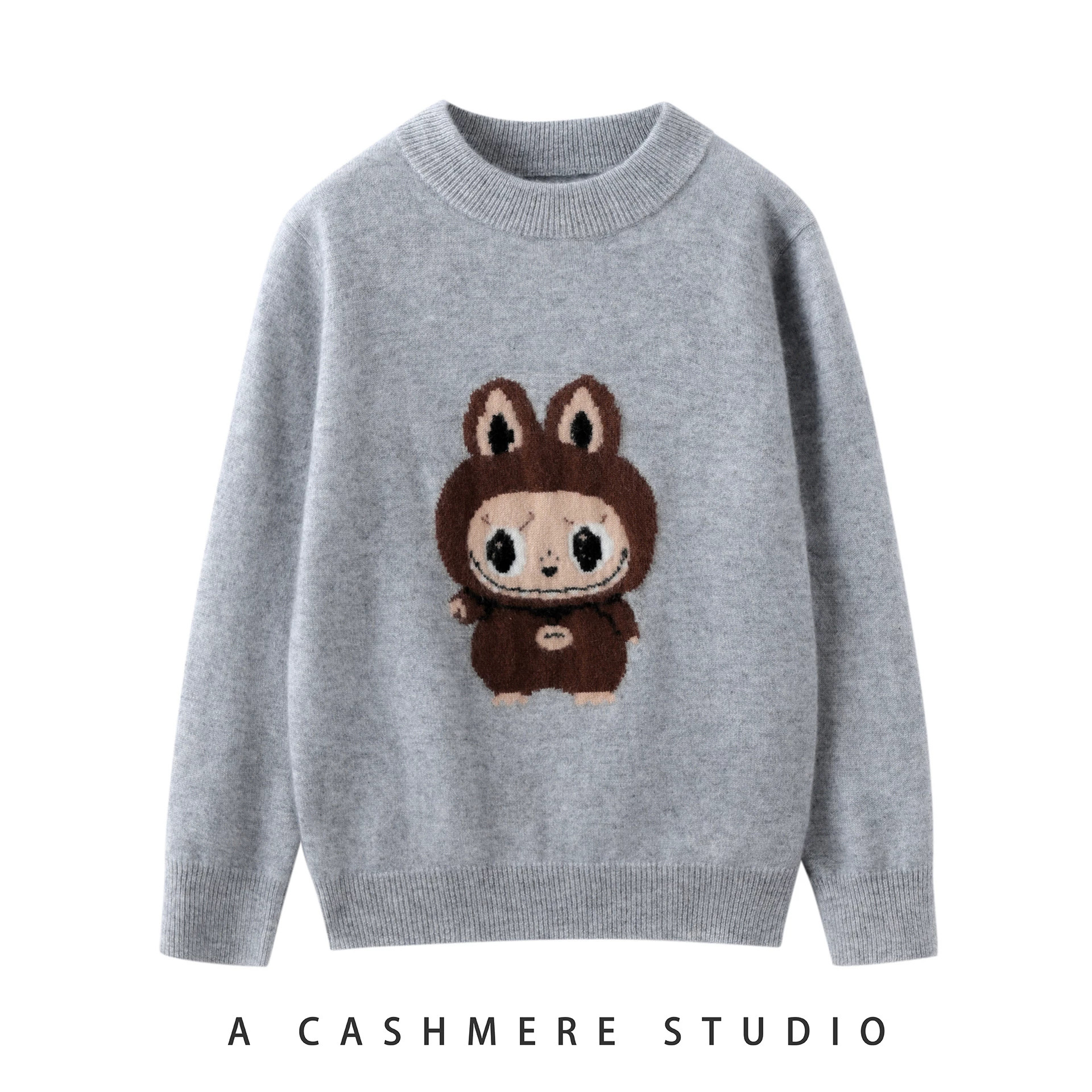 New autumn/winter children's cashmere sweater, pullover style, boys' half-high collar jacquard sweater, baby's base layer sweater
