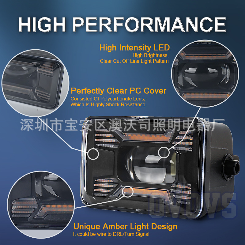Cross-border special for Raptor F150 American standard car 15-16 years modified LED front fog lamp with daytime running lamp 30W fog lamp