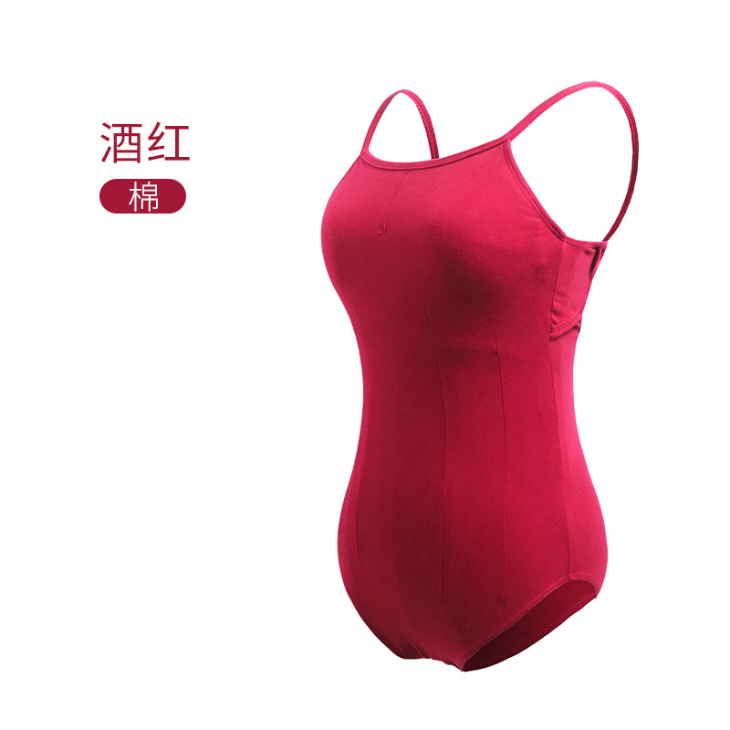 Ropa de baile de las mujeres apretado backless Correa Ballet mono verano adulto práctica ropa entrenamiento básico traje de cuerpo