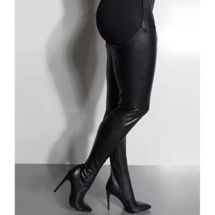 2019 Cross-border New Large Size High Heel Sexy Over-the-Knee Long Boots Boots One-piece Boots Show Women's Shoes yxb2003-2