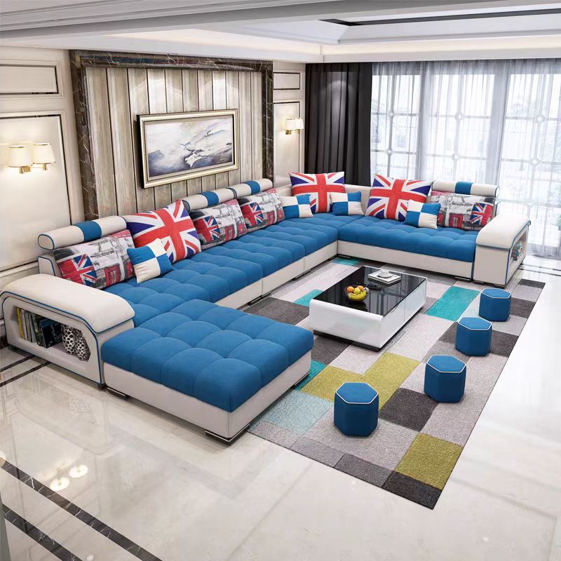 Sofá de tela simple y moderno apartamento grande y pequeño sala de estar nórdico tecnología de látex sofá de tela 2024 nueva combinación