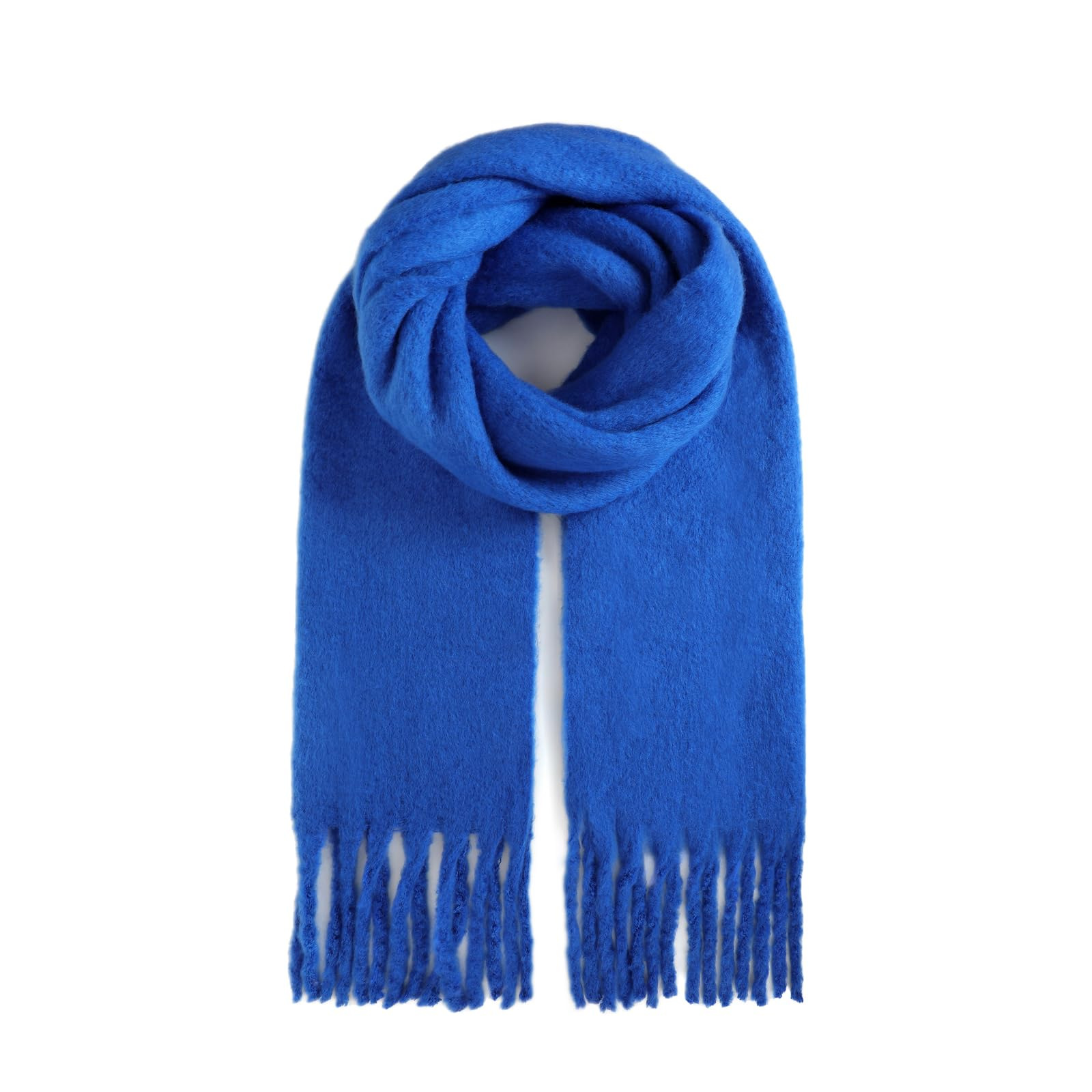 Invierno transfronterizo engrosado en color macarón cálido para mujeres super grandes bufandas de trenza de color sólido bufandas de cuello