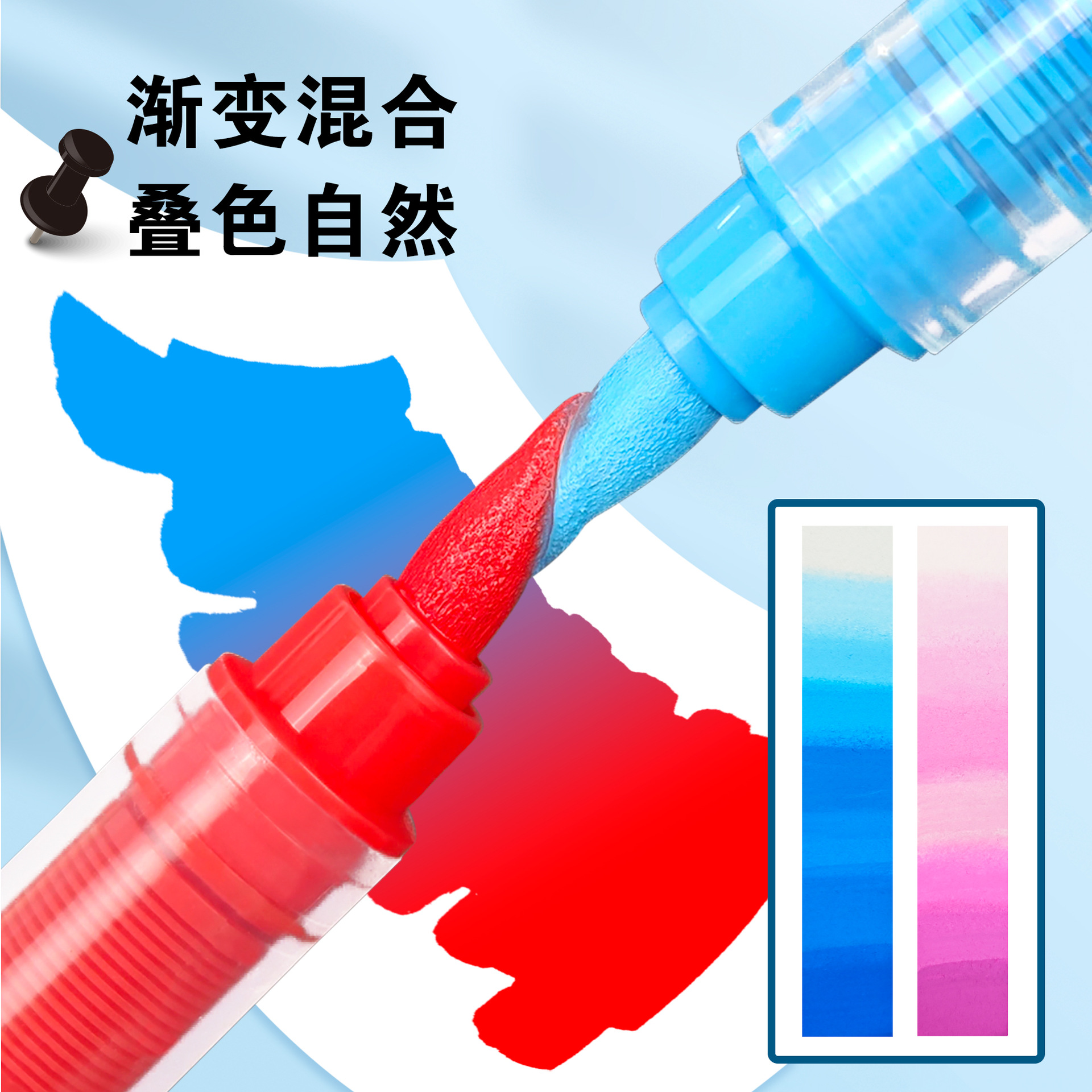 Pincel acrílico lineal multicolor Huidele 639 Papel impermeable Pincel especial para pintura de estudiantes