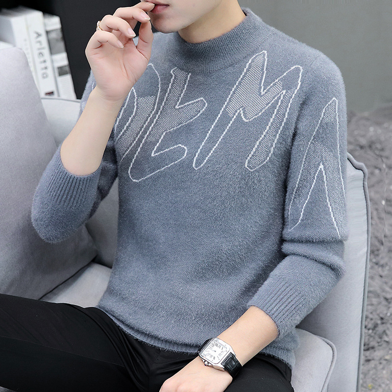 men's wear live broadcast One piece On behalf of Autumn and winter man Half a sweater thickening keep warm Sweater Primer Sweater