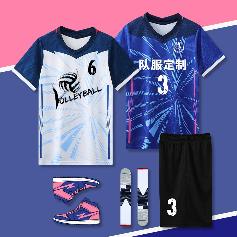 2025 новый волейбольный костюм для мужчин и женщин, летняя быстросохнущая дышащая спортивная одежда, униформа команды для соревнований и тренировок с принтом