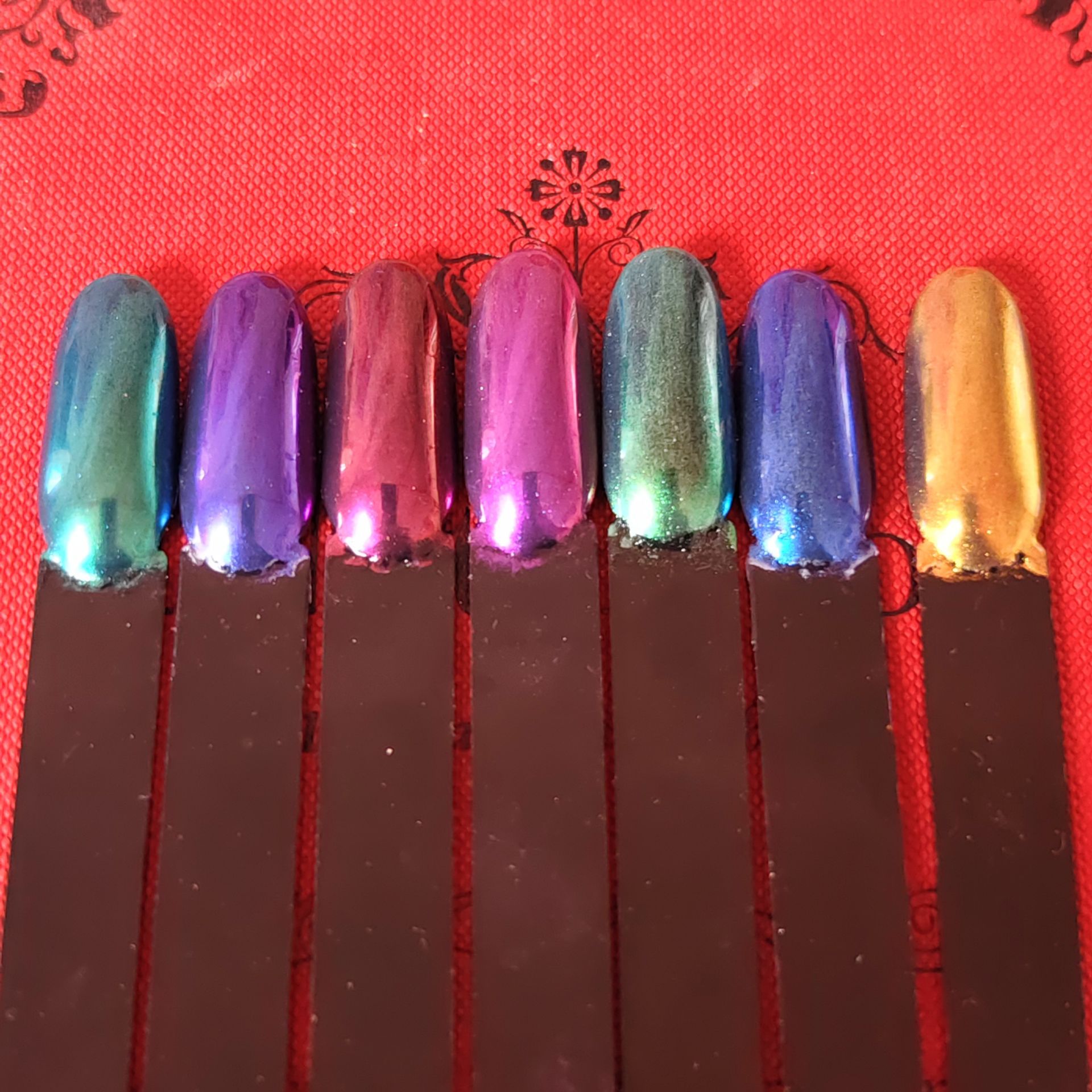 跨境批发新品指甲贝壳偏光魔镜粉美甲月光粉 幻彩极光冰肌粉 1g