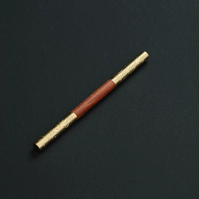 Golden hoop rod tea knife double use (rosewood)