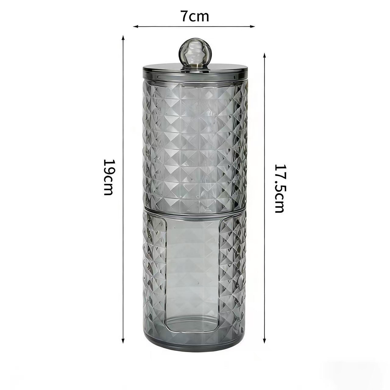 [Tienda de fábrica gris transparente] caja de almacenamiento de algodón acrílico se puede superponer portátil permeable a la ceniza para el almacenamiento de maquillaje doméstico