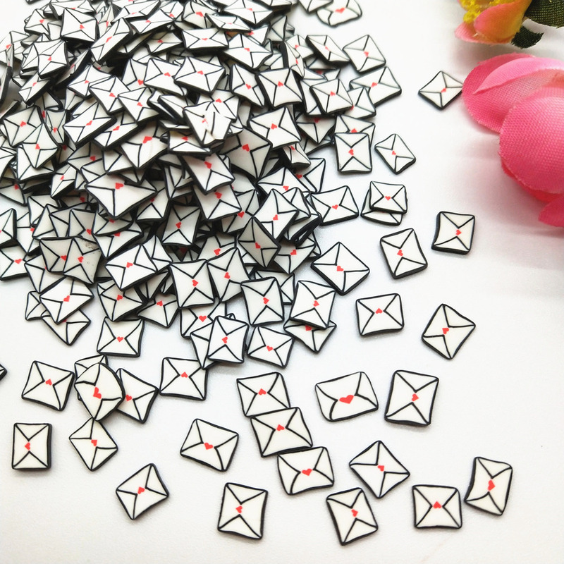 Love Envelope Soft Ceramic Sheet Cream Glue Accessories diy Material Wholesale Slime Filler Nail Art Handmade Material