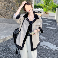 小香风休闲衬衣外套女春秋2025新款宽松法式气质轻熟风上衣小个子